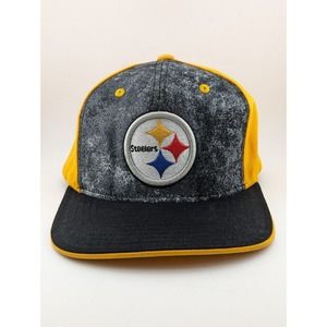 Youth Pittsburgh Steelers NFL Team Apparel Snapback Hat Football Black Yellow‎